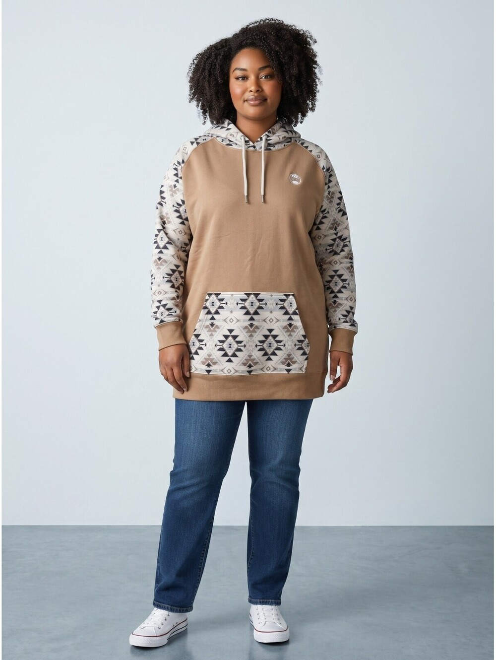 Hooey Ladies Hoodie-XL-Tan Summit